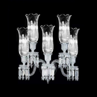 Lustre moderne de luxe en cristal de Murano, forme florale, élégant, grande taille, pour hôtel, banquet, restaurant, hauteur réglable