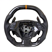 Meilleure vente de volant en fibre de carbone en cuir perforé personnalisé pour volant de voiture Chevrolet Camaro