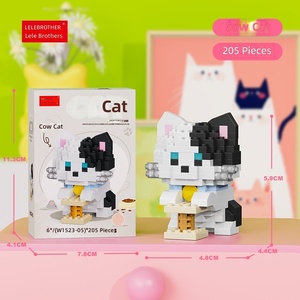 Ensemble de blocs de construction pour enfants, animaux mignons, chien, chat, bricolage, jouet éducatif, cadeau - Product Image 3