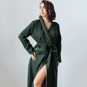 Batas de Spa para Mujer, Kimono, Batas de Baño para Mujer, Pijamas de Algodón Puro, Cómodas para el Hogar - Product Image 3