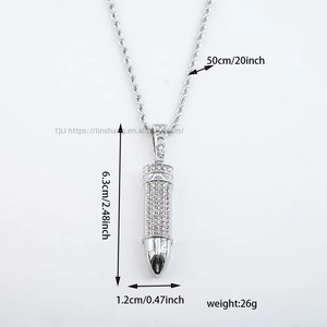 สร้อยคอผู้ชายเทรนด์ฮิปฮอปสตรีทเทรนด์เฮฟวีเมทัลประดับเพชร - Product Image 2