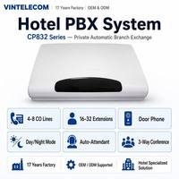 Système PBX Hôtelier 8 lignes CO 32 extensions CP832 PABX avec identification de l'appelant, répondeur automatique, LCR, et clavier numérique extensible
