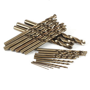 Jeu de forets hélicoïdaux à lame argentée, 19 pièces, en acier rapide au cobalt, pour perçage du métal, finition dorée - Product Image 3