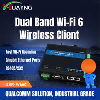 Serveur de périphériques série Wi-Fi double bande PUSR USR-W660 RS232 RS485 Port Ethernet Gigabit RJ45 Prend en charge la communication Wi-Fi Réseau