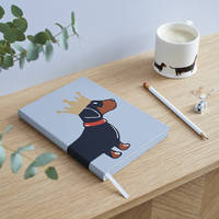 LABON – carnet à dos rigide avec imprimé animal de compagnie, cadeau Souvenir d'amour pour chien, teckel, Journal