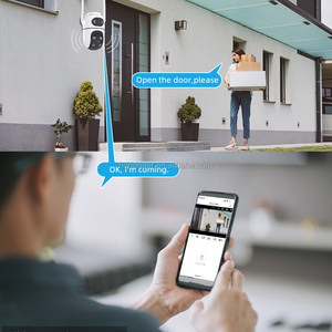 Cámara de Seguridad Inalámbrica Hongnaer ICSee 8MP <span class=keywords><strong>4K</strong></span> WiFi con Alexa y Asistente de Google, <span class=keywords><strong>PTZ</strong></span> 360, Doble Lente para Exteriores, Hogar y Tienda - Product Image 5