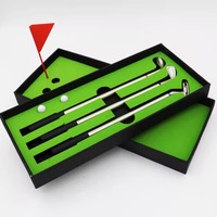 Vente en gros de jouets de table originaux et amusants, mini stylo de golf en métal, coffret cadeau, bureau, golf, affaires, cadeaux de direction