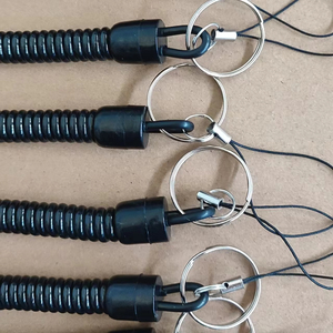 Có thể thu vào cuộn dây lò xo dây co giãn xoắn ốc <span class=keywords><strong>Keychain</strong></span> chống trộm dây với tôm hùm móc điện thoại di động chuỗi quyến rũ - Product Image 3