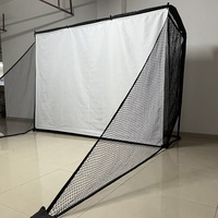 Filet de golf robuste 10x7 pieds avec écran de frappe et retour de balle pour simulateur de golf intérieur/extérieur