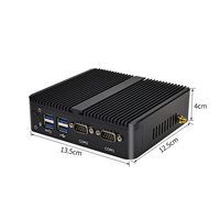 Mini PC Industrial sin Ventilador con RS232 RS485, Almacenamiento Dual MSATA SATA, Diseño de Amplio Rango de Temperatura para Sistemas Integrados