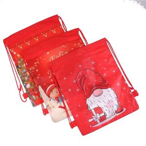 Kids' Santa Claus <b>Drawstring</b> Bags Non-Woven Fabric Birthday Event Party Favors Christmas Polyester <b>Backpacks</b> - Product Image 2