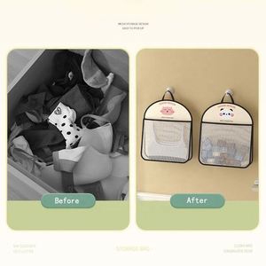 ถุงเก็บของแบบแขวนพับได้ลายการ์ตูน ตาข่ายระบายอากาศสำหรับเก็บชุดชั้นใน อุปกรณ์ต่างๆ ซักล้างได้ ทนทาน อเนกประสงค์ - Product Image 3