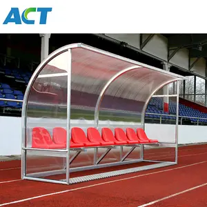 Luxe Voetbal Speler Dugouts Met Schuilplaatsen, Bench Voor Spelers