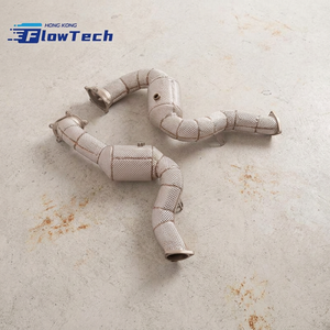 ท่อไอเสียสมรรถนะสูงสำหรับ Audi S8 A8 D4 4.0T V8 |   ท่อไอเสียเทอร์โบสแตนเลส 304 ยูโร 5 200 เซลล์ - Product Image 3