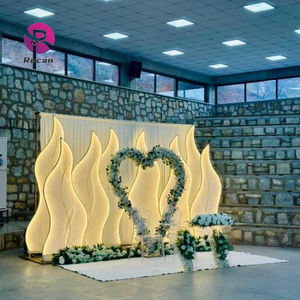 शादी के मंच के नेतृत्व वाली स्टैंड पार्टी की घटनाओं की पृष्ठभूमि की सजावट - Product Image 3