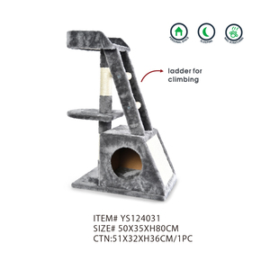 Bán Buôn Giá Rẻ Sisal Bài Cây Cọ Mèo Bước Thang Gãi Bài Gỗ Tháp Căn hộ Đa Nhà Mèo Cây Với Võng - Product Image 6