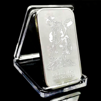 Lingot en métal plaqué argent souvenir du Japon en gros 1 gramme une once lingot d'argent
