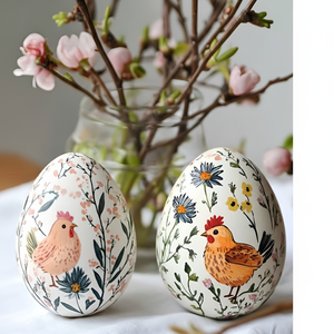 Élégant pendentif oeuf de Pâques Vintage Décoration Golden Designer Egg avec finition en or Cadeaux de vacances mignons Nouvelle arrivée - Product Image 1