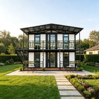 Maison préfabriquée extensible à deux étages en acier galvanisé pour hôtel de villégiature