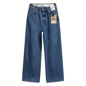 Pantalones vaqueros de pierna ancha hechos a medida para hombre, tarifa de venta completa 2025, ropa informal para hombre a la venta en talla adulta - Product Image 1