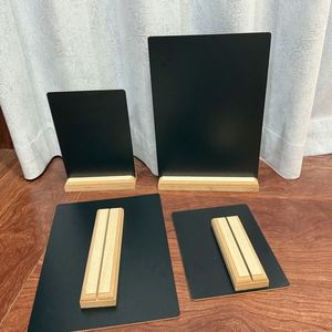 Tablero de Menú de Madera Tallada de Doble Cara con Soporte, Pizarra Ecológica para Decoración del Hogar, Tablero de Notas y Exhibición DIY - Product Image 2