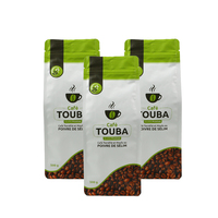 250g 340g 500g 1kg 10000g 2.5kg Noir Fond Plat Feuille D'aluminium Sac De Grain De Café Emballage Bolsas Para Empaque De Café Avec Valve