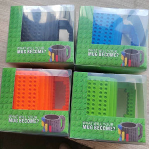 Tasse créative multicolore pour enfants, en forme de blocs de construction, à assembler soi-même - Product Image 4