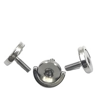 Vis à dégagement rapide en acier inoxydable 304 1/4, anneaux de serrage manuel, finition oxyde noir, matériau nylon et nickel