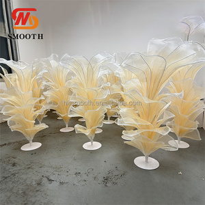 SMOOTH Luxe Décoration d'événements de mariage Fleurs artisanales en tissu organza pour centre de table - Product Image 5