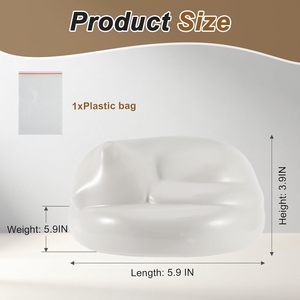 Urne funéraire blanche en forme de chat pour cendres, motif chat endormi avec sac de scellage <span class=keywords><strong>à</strong></span> fermeture éclair, cadeau commémoratif pour animaux de compagnie - Product Image 2