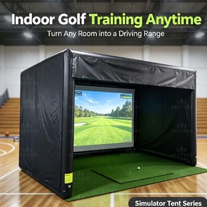 Enceinte de simulation de golf gonflable hermétique personnalisée avec écran de projection pour entraînement intérieur et extérieur - Product Image 6