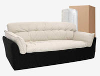 Cloud compressé 12 3 canapé salon rembourré désossé Villa pas d'assemblage requis moderne minimaliste modulaire gratuit