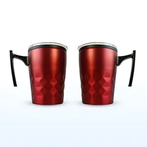 Tea & Coffee Travel Mugs With Custom Logo Coffee Cup With Handle Mug Diamond Coffee Cup OEM Color
