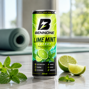 Bevanda Energetica Gassata al Gusto Limone e Basilico con Taurina e Vitamine, Produzione OEM Personalizzata, Acqua Frizzante Aromatizzata - Product Image 4