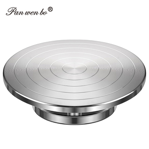 Plateau Tournant Robuste pour <span class=keywords><strong>Poterie</strong></span>, Roue de Façonnage, Outil Céramique Rotatif pour la Décoration de Gâteaux et le Modélisme - Product Image 1