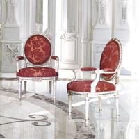 Chaise de loisir unique Chaise de canapé française de luxe Tissu Art Salon Grande famille Livre d'étude Réception Fauteuil pour chambre d'hôtel