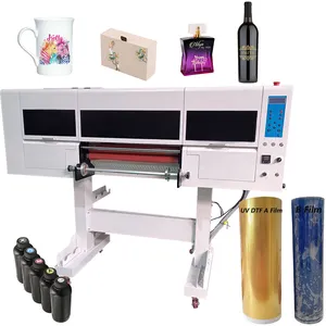 Multifunction 60cm roll uv dtf label sticker printer gold silver multicolor uv sticker printing printer machine