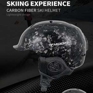 Cascos de Esquí Portátiles de Fibra de Carbono Profesionales Personalizados, Unisex, Cálidos, Ligeros, Transpirables, Equipo de Protección Invernal Alpina - Product Image 2
