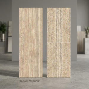 Losas de porcelana Hercules Beige de 800x2400 mm con acabado brillante y pulido, aspecto mármol, para muebles de TV y decoración de paredes, piedra sinterizada. - Product Image 1