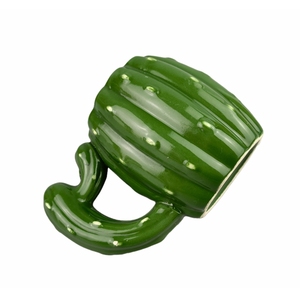 Taza de Cerámica con Diseño Divertido de <span class=keywords><strong>Cactus</strong></span> Verde, Capacidad de 301-400 ml, Calidad GRADO AB para Uso en Casa u Oficina - Product Image 4