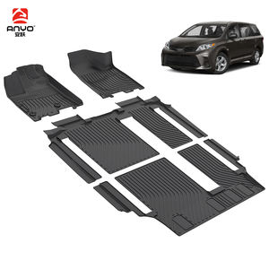Alfombrillas para Toyota <span class=keywords><strong>Sienna</strong></span> 2013-<span class=keywords><strong>2020</strong></span>, 8 Plazas, Todo en Uno, 3D TPE, Delanteras y Traseras, de Goma, Impermeables, para Todo Clima - Product Image 3