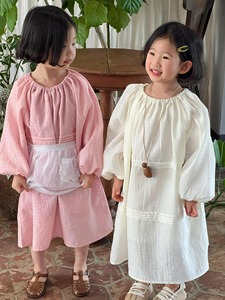 Abbigliamento per bambini coreani 2024 primavera nuove ragazze vestono gonna girocollo bella gonna <span class=keywords><strong>da</strong></span> principessa - Product Image 2