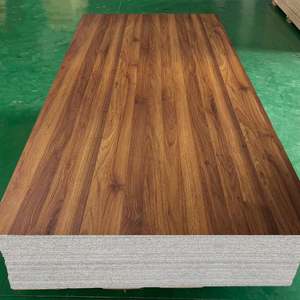 Tableros de Aglomerado de Melamina Laminados de Doble Cara de 4x8 de Fábrica de Linyi, Tableros de Virutas de 16 mm y 18 mm para Puertas de Gabinetes de Cocina - Product Image 1