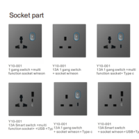 Interrupteur intelligent WiFi RF 4 voies, installation bidirectionnelle, panneau tactile, étanche, norme EU, tension maximale 250V, courant maximal 10A, matériau PC