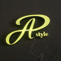 Lettre 3d acrylique personnalisée découpée au laser enseigne lumineuse LED lettrage de l'alphabet en acrylique enseigne LED 3d