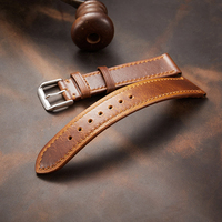 Profitez de jolis bracelets de montre en cuir de haute qualité, large bracelet de montre intelligent de luxe véritable tanné vintage, bracelet de montre en cuir