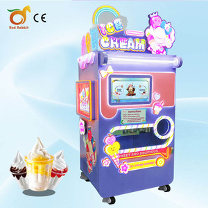 Thỏ Đỏ Tự Động Cho Người sành ăn Mềm Fastserving <span class=keywords><strong>Ice</strong></span> <span class=keywords><strong>Cream</strong></span> Máy Bán Hàng Tự Động Softy Sundae Nhà Sản Xuất Sữa Chua Đông Lạnh Máy Cho Doanh Nghiệp - Product Image 1