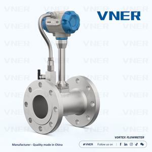 VNER MA80T フランジ接続 ステンレス鋼 304/316 デジタル渦流量計 +/-1.5% 精度 水/ガス/液体/空気/油用 - Product Image 2