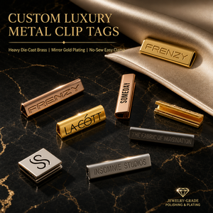 Etiquetas de Metal de Lujo Personalizadas con Logotipo en Relieve 3D, Etiquetas de Latón sin Coser para Ropa - Product Image 1