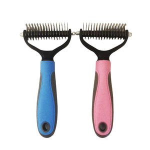 Double Sided <b>Pet</b> Grooming Comb Stainless Steel Large Size For Dog Hair Removal Convenient - Product Image 1